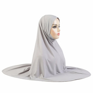 Women's Arabian Polyester Head Wrap Solid Pattern Elegant Hijabs