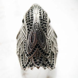 Women's 100% 925 Sterling Silver Zircon Vintage Cocktail Ring