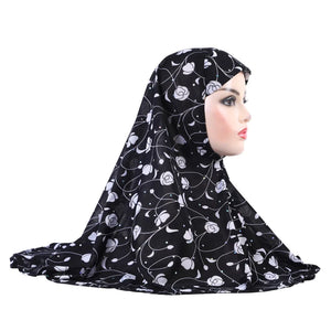 Women's Arabian Polyester Headwear Printed Pattern Casual Hijabs