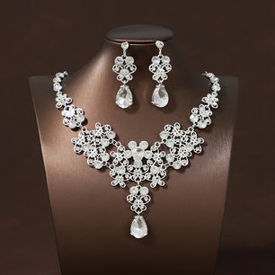 Women's Zinc Alloy Water Drop Bridal Wedding Crown Jewelry Sets