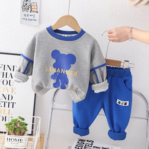 Kid's Cotton O-Neck Full Sleeve Pullover Closure Casual Clothes