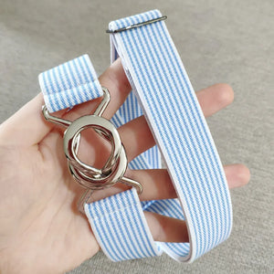 Women's Canvas Adjustable Buckle Closure Solid Pattern Belts