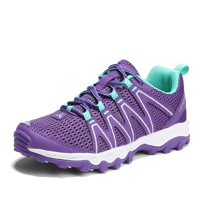 Women's Cotton Lace-Up Closure Sports Wear Running Sneakers