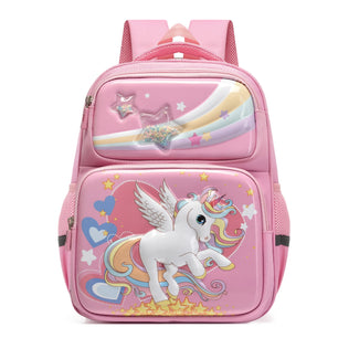 Kid's Nylon Waterproof Zipper Closure Unicorn School Backpack