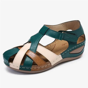 Women's PU Round Toe Hook Loop Closure Casual Wear Sandals