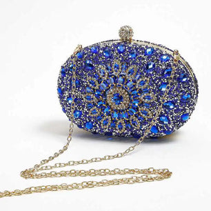 Women's Polyester Hasp Closure Rhinestone Bridal Wedding Clutch