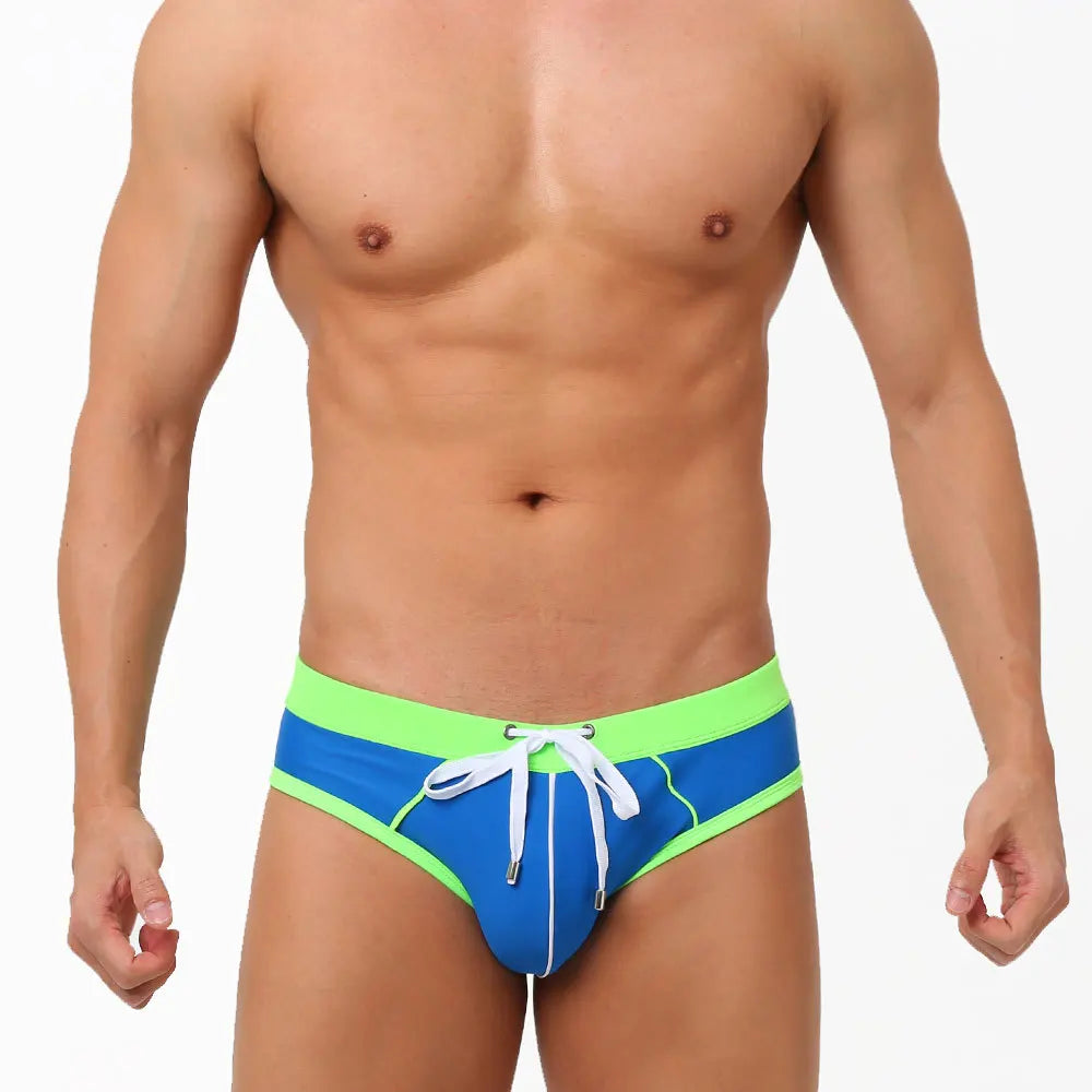 Men's Polyester Quick-Dry Drawstring Closure Swimwear Shorts