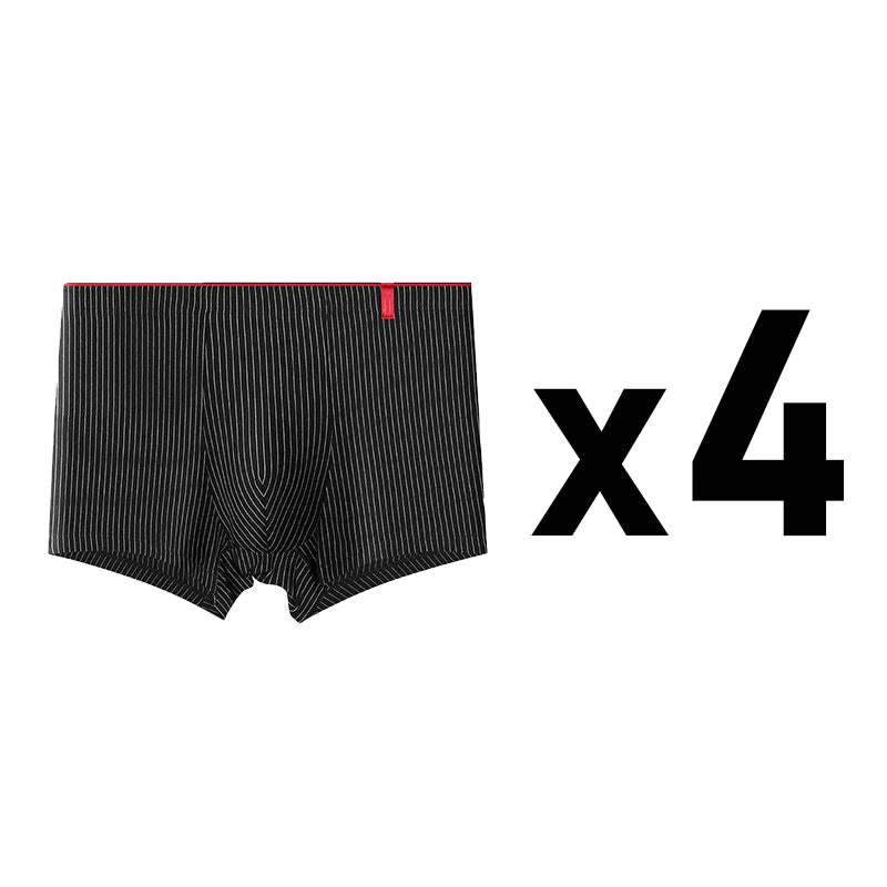 Men's Spandex Quick-Dry Striped Pattern Underpants Boxer Shorts