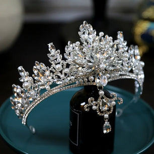 Women's Zinc Alloy Water Drop Pattern Tiaras Bridal Wedding Crown