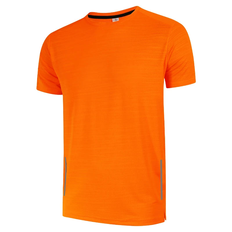 Men's Polyester Short Sleeve Pullover Closure Sportswear T-Shirt