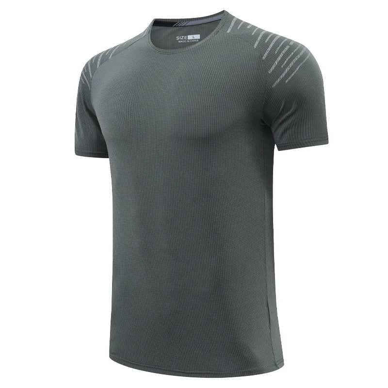 Men's Polyester Short Sleeve Pullover Closure Sportswear T-Shirt