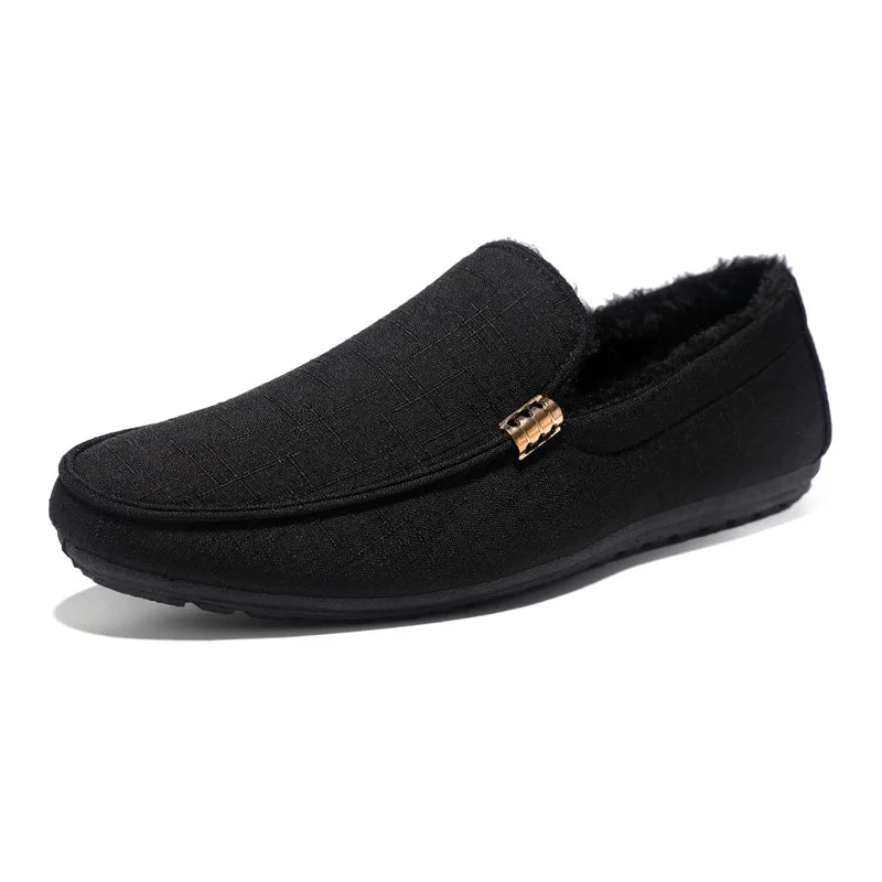 Men's Corduroy Round Toe Slip-On Closure Casual Wear Loafers