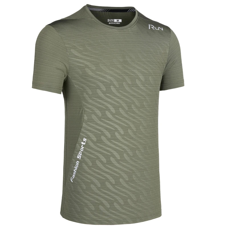 Men's Microfiber Short Sleeve Pullover Closure Sportswear T-Shirt