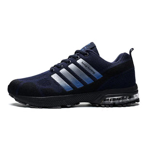 Men's Cotton Round Toe Lace-Up Closure Running Sport Sneakers