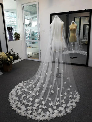 Women's Polyester Applique Edge One-Layer Bridal Wedding Veils