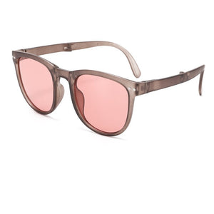 Kid's Resin Frame UV400 Protection Oval Pattern Trendy Sunglasses