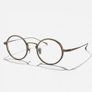 Men's Titanium Alloy Frame Full-Rim Round Shaped Trendy Glasses