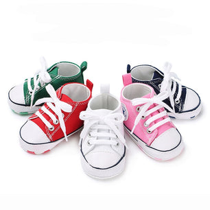 Baby's Canvas Round Toe Lace-up Closure Casual Wear Shoes