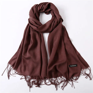 Women's Acrylic Neck Wrap Solid Pattern Trendy Elegant Scarf