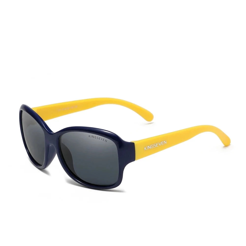 Kid's Polycarbonate Frame Square Shaped UV400 Trendy Sunglasses