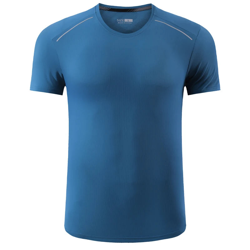 Men's Nylon Short Sleeve Pullover Closure Sportswear T-Shirt