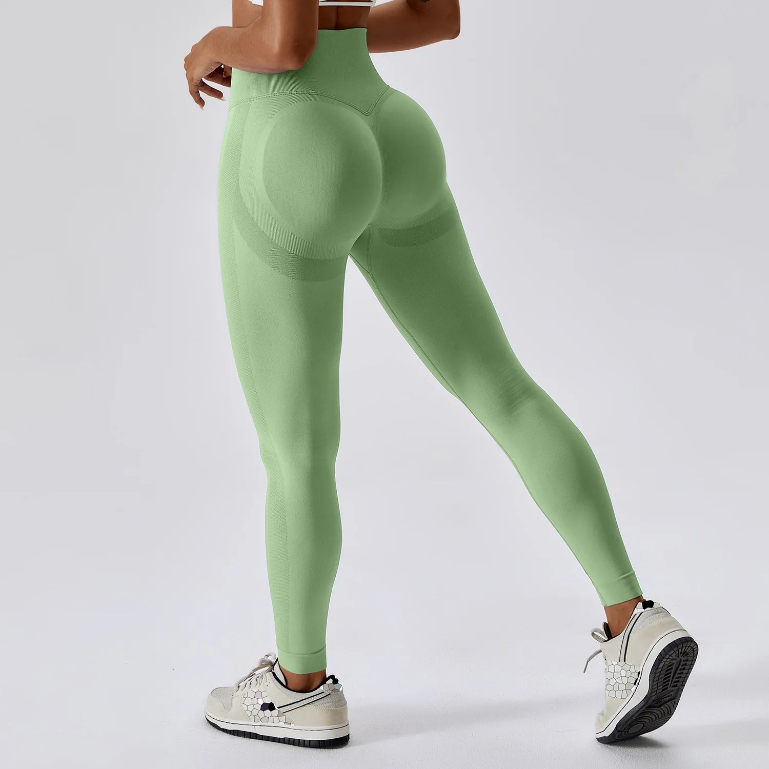 Women's Nylon High Waist Push Up Seamless Sports Wear Leggings