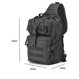 Men's Canvas Zipper Closure Solid Pattern Hiking Traveling Bag