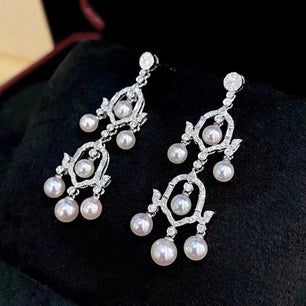 Women's 100% 925 Sterling Silver Water Drop Pearl Stud Earrings