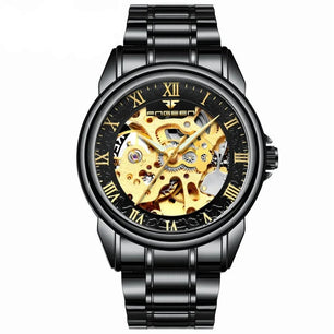 Men's Alloy Case Folding Clasp Round Shaped Luminous Watches