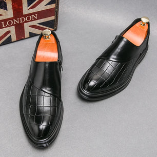 Men's Microfiber Pointed Toe Slip-On Closure Luxury Casual Shoes