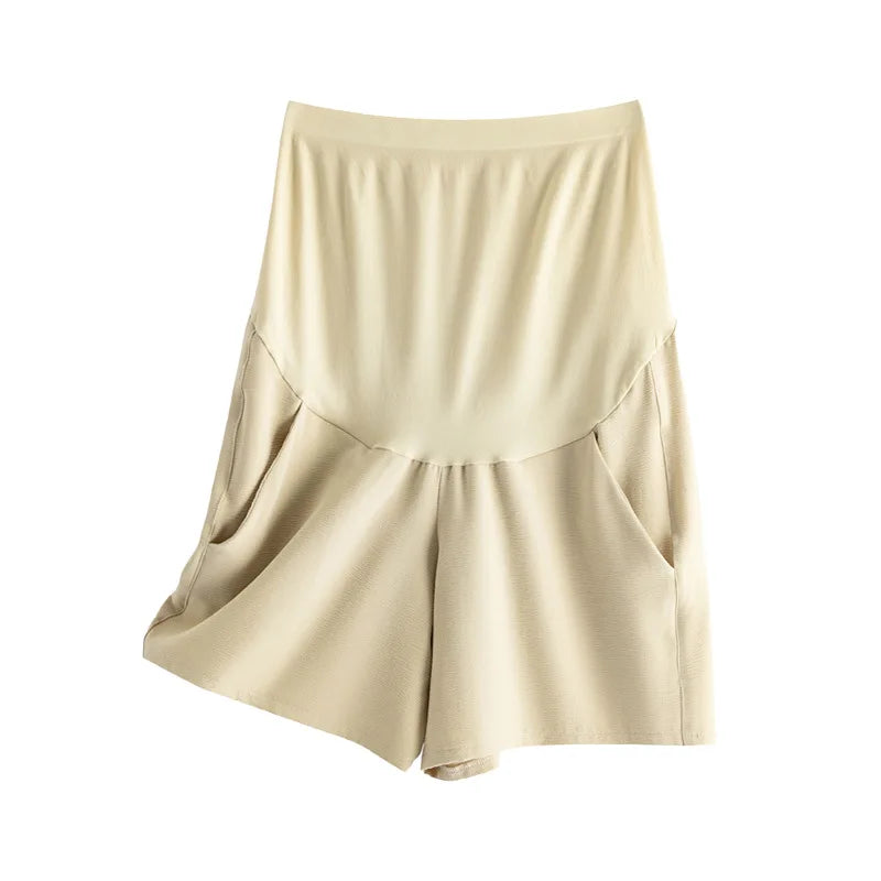 Women's Polyester Solid Pattern Elastic Closure Maternity Skirt