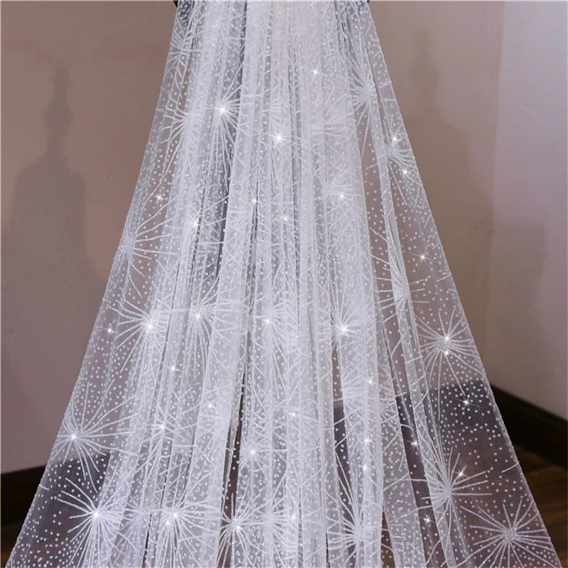 Women's Polyester Cut Edge One-Layer Trendy Bridal Wedding Veils