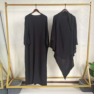 Women's Arabian Polyester Full Sleeve Solid Pattern Casual Abaya