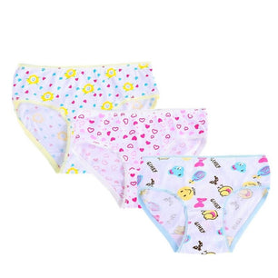 Kid's Girls 12Pcs Cotton Quick-Dry Printed Pattern Casual Panties