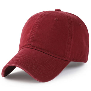 Men's Cotton Adjustable Strap Solid Pattern Casual Baseball Cap