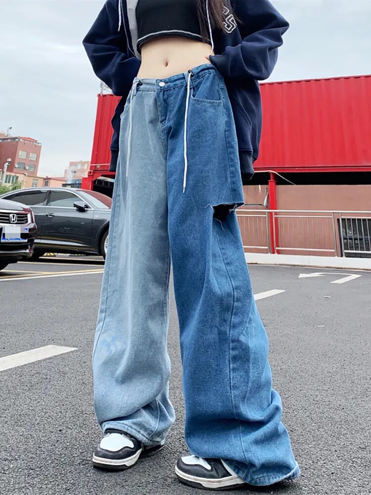 Women's Polyester High Waist Button Fly Closure Casual Trouser