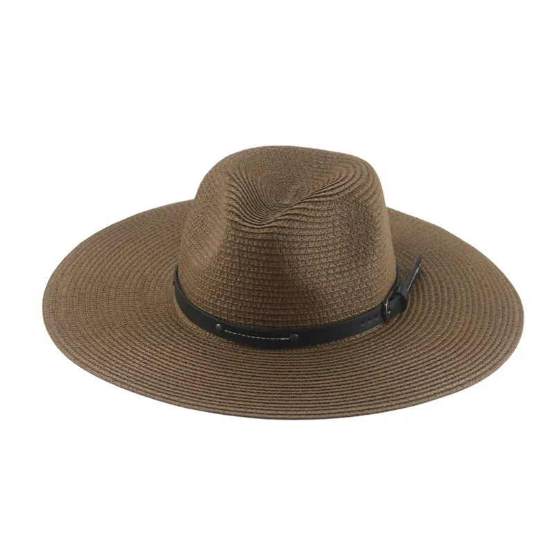 Women's Straw Solid Pattern Glamorous Sun Protection Brim Hat