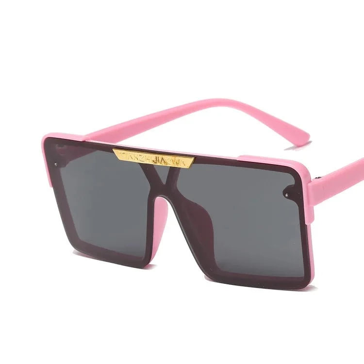 Kid's Resin Frame Acrylic Lens Square Shaped UV400 Sunglasses