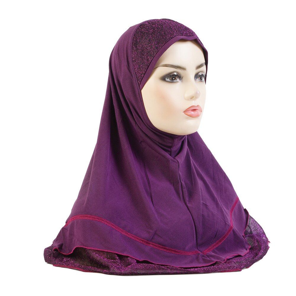 Women's Arabian Polyester Headwear Plain Pattern Casual Hijabs