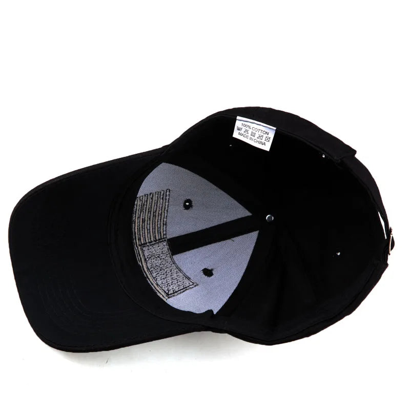 Men's Cotton Adjustable Strap Solid Pattern Casual Baseball Caps