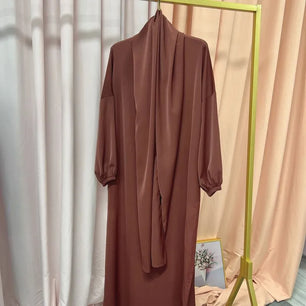 Women's Arabian Polyester Full Sleeve Solid Pattern Casual Abaya