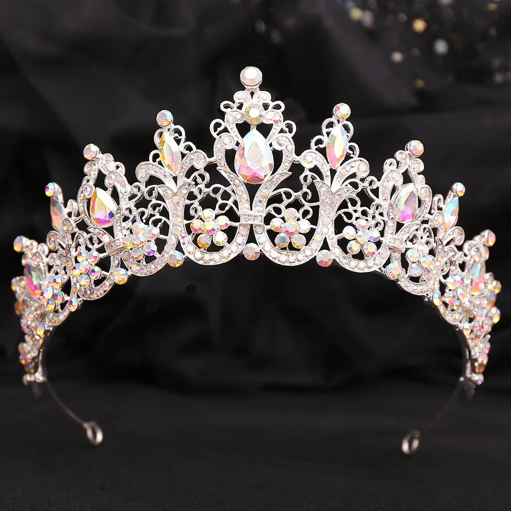 Women's Zinc Alloy Water Drop Pattern Tiaras Bridal Classic Crown