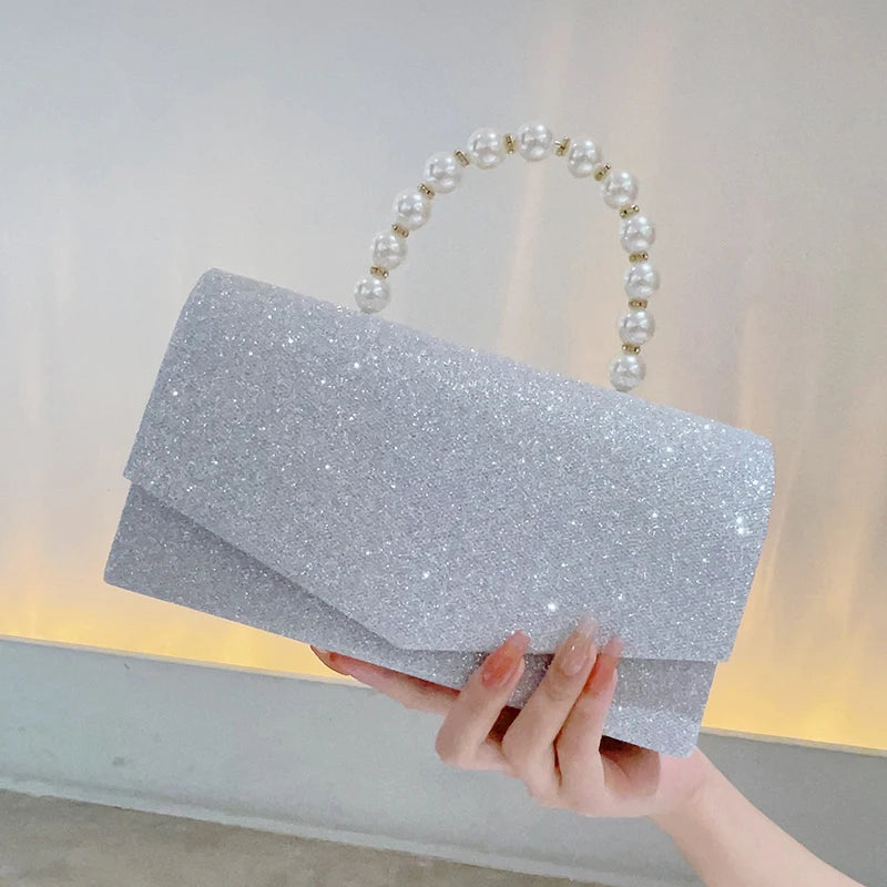 Women's Polyester Hasp Closure Rhinestone Classic Wedding Clutch