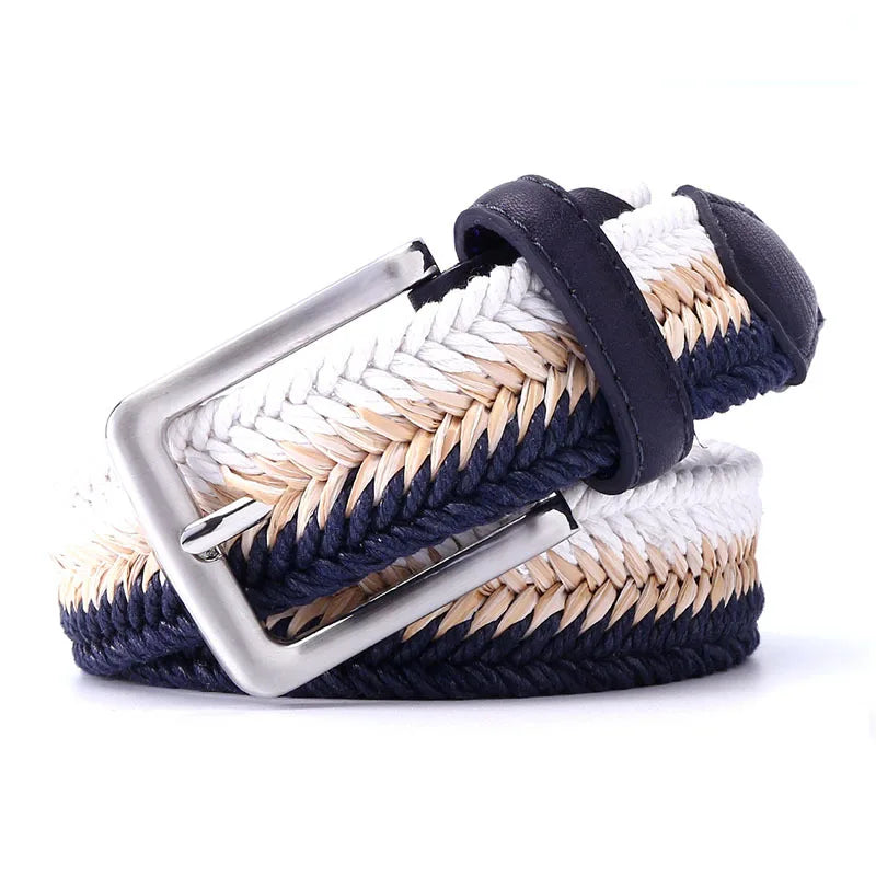 Women's Canvas Adjustable Pin Buckle Closure Casual Strap Belts