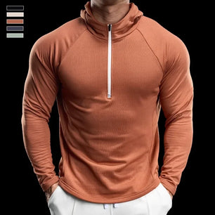 Men's Polyester Full Sleeve Solid Pattern Pullover Closure Jacket