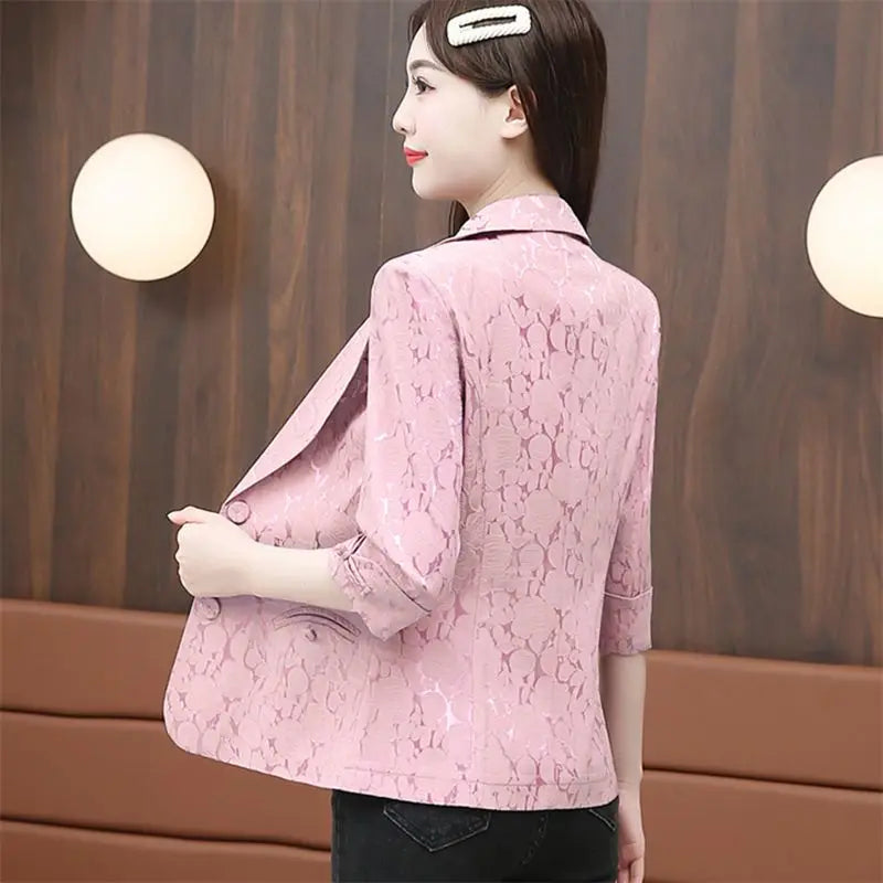 Women's Notched Collar Long Sleeve Single Breasted Chic Blazer