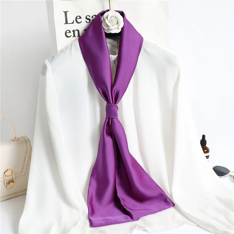 Women's Polyester Neck Wrap Solid Pattern Luxury Trendy Scarf