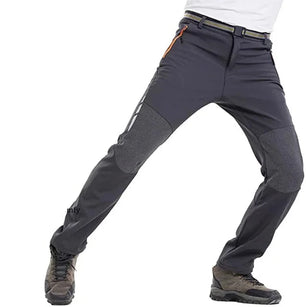 Men's Polyester Mid Waist Zipper Fly Closure Windproof Trousers