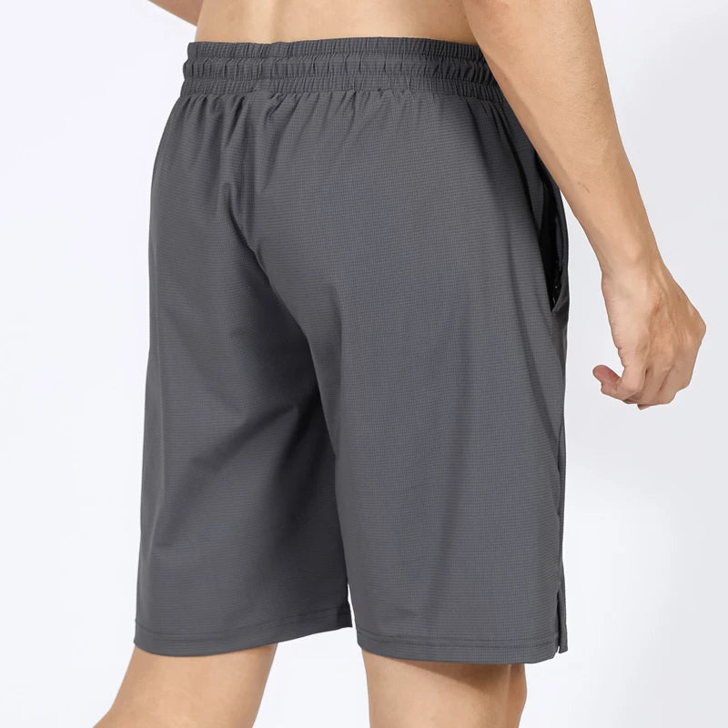 Men's Spandex Solid Pattern Breathable Fitness Sports Short