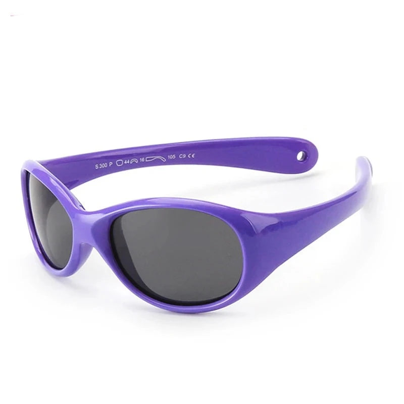 Kid's TR-90 Frame TAC Lens Polarized UV400 Oval Shape Sunglasses